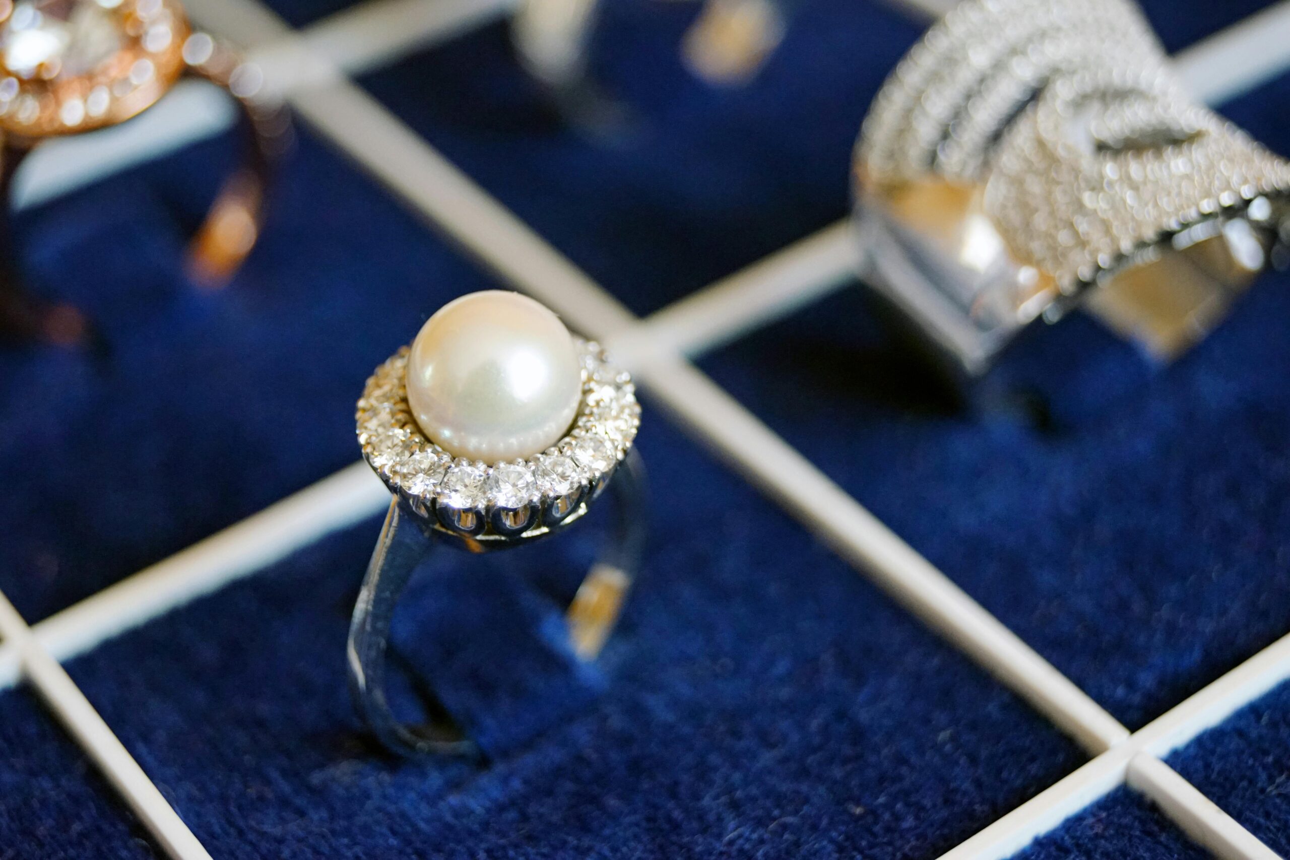 A White Pearl Ring Certainly Attracts The Eye